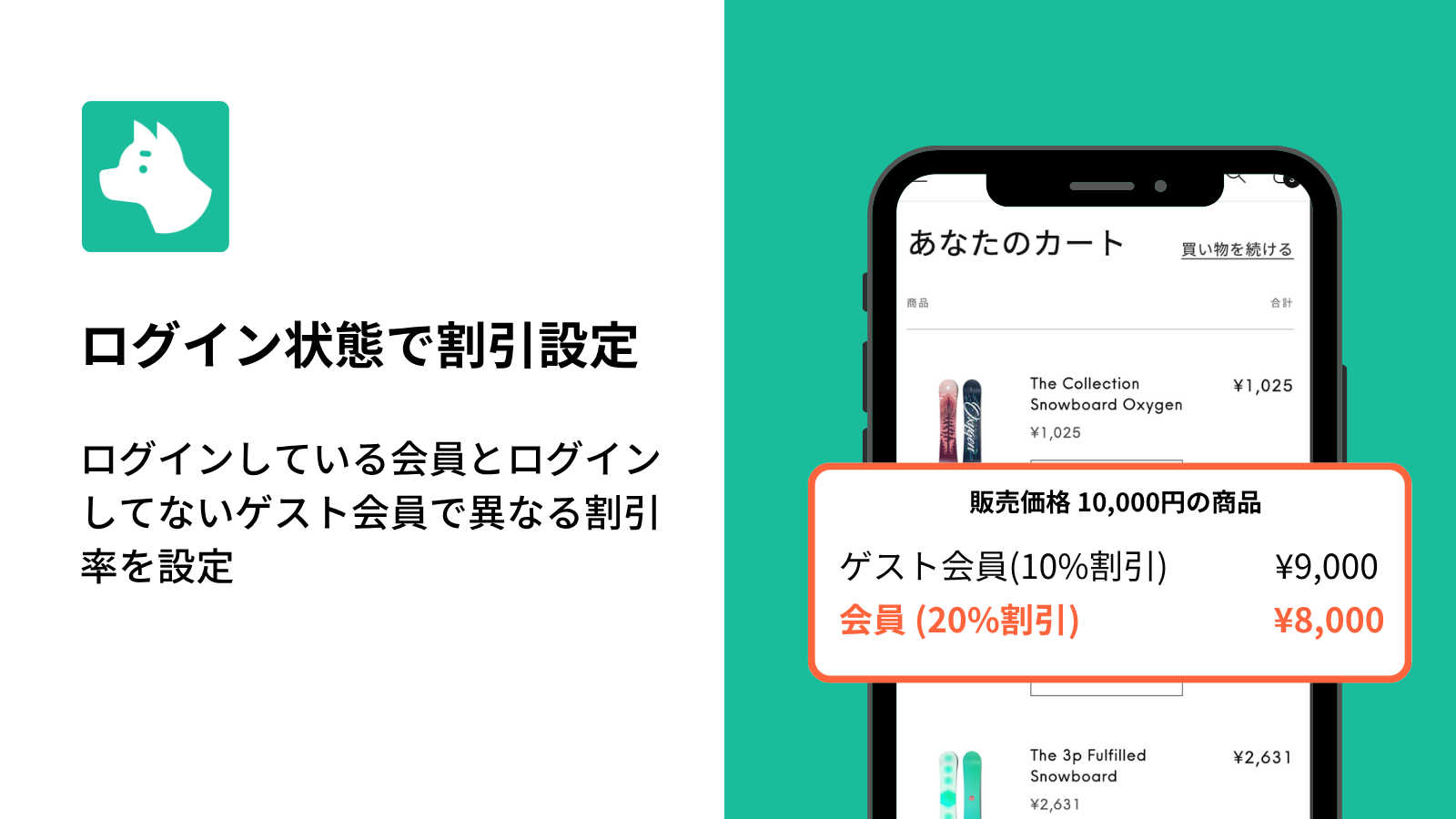 Shopifyでログイン状態に応じて割引率を変更する方法|会員20%OFF・ゲスト会員10%OFF